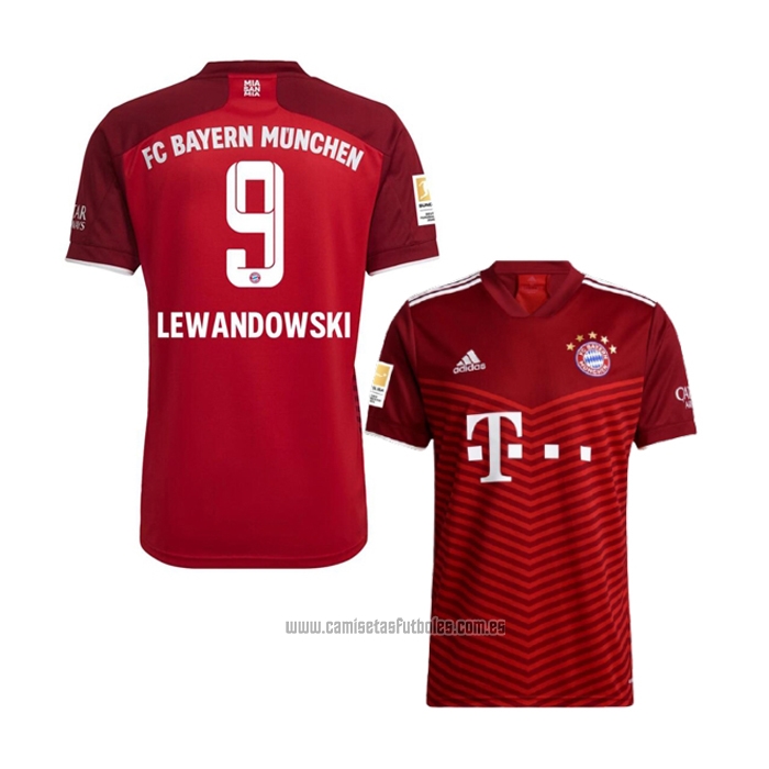 Camiseta del Bayern Munich Jugador Lewandowski 1ª Equipacion 2021-2022